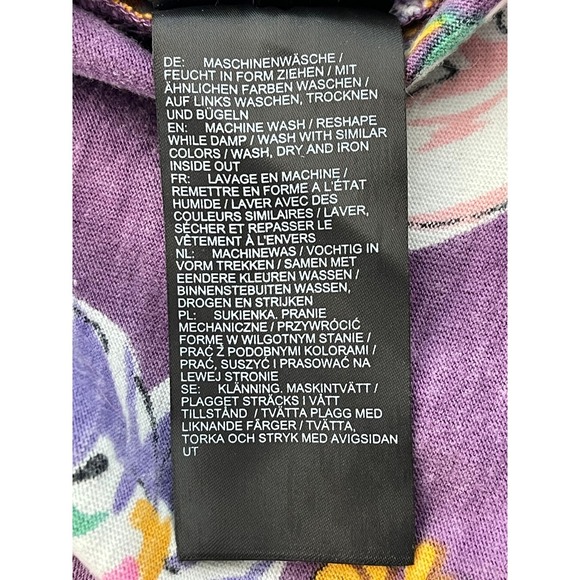 Ulla Popken Womens Purple Floral Cotton Dress Size 36/38 Lounge Boho Casual - Picture 7 of 8